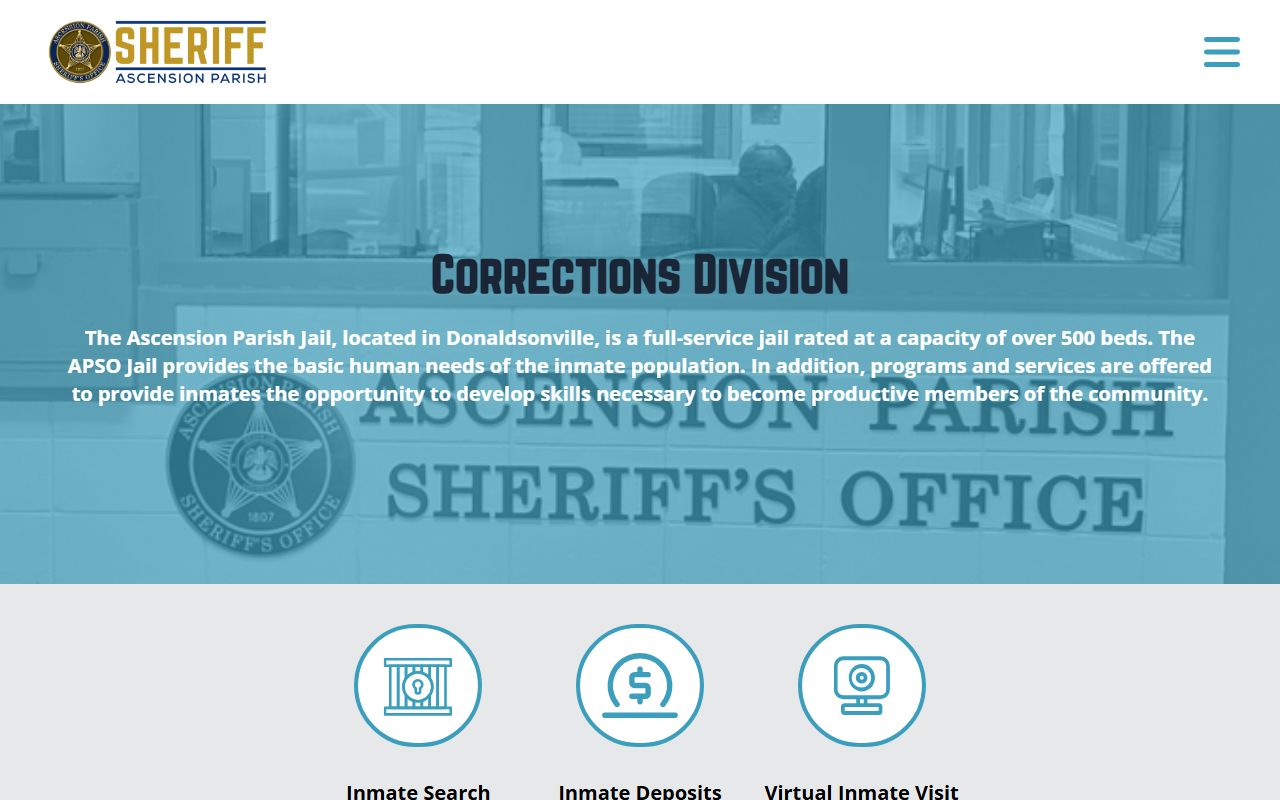 Ascension Parish inmate query tool for jail mugshots lookup