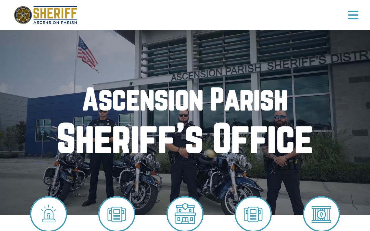 Ascension Parish Sheriff's Office website for Prairieville jail mugshots