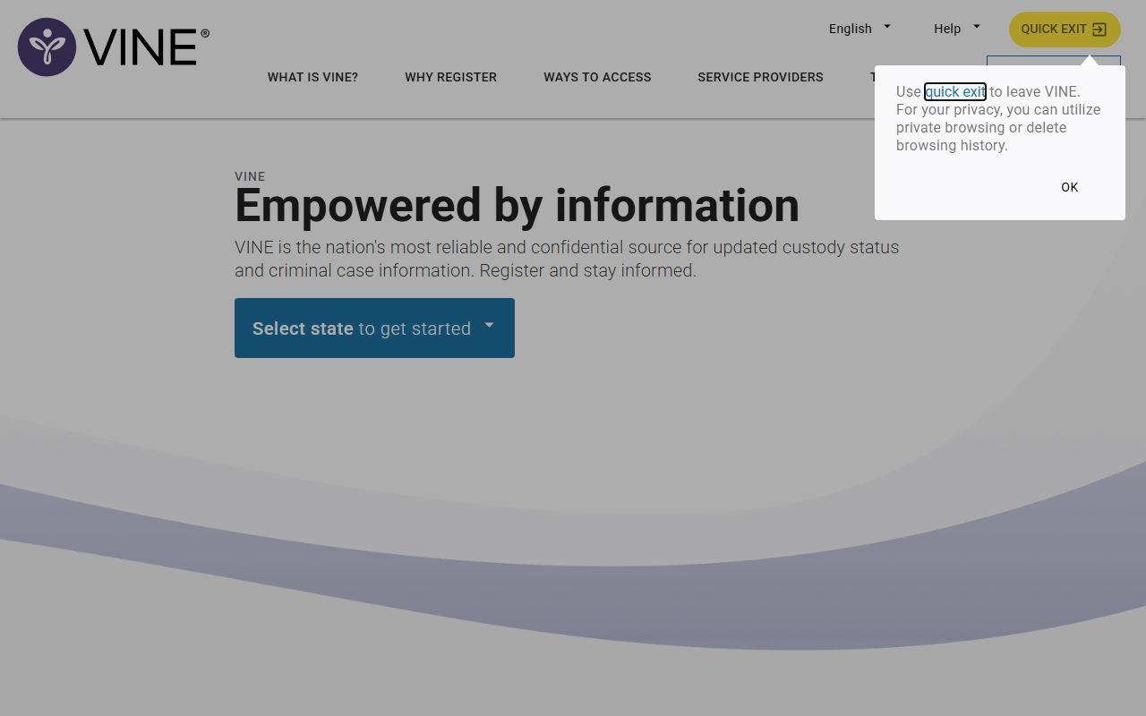 VINELink national inmate tracking system for Louisiana jail mugshots